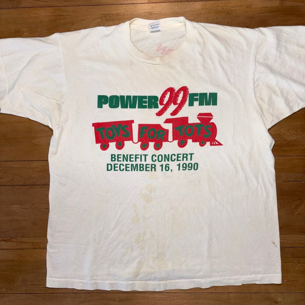 VTG 1990 Power 99 FM Concert T Shirt Signed By Wendy Wilson Phillips Autographed